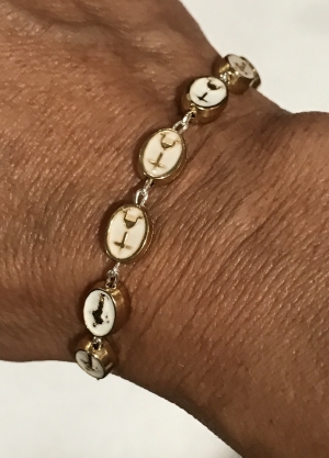 Beautiful Medjugorje Gold and White Rosary Bracelet