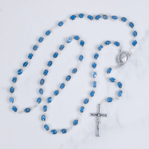 Medjugorje Blue and Silver Rosary
